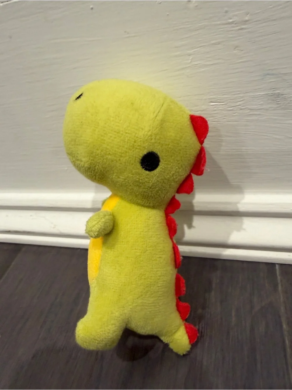 Green Plush 4.5” in Stegosaurus Dinosaur Toy with Red Spikes Stuffed Animal